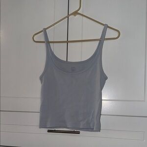 Brandy Melville - John Galt Women’s Scoop Neck Ribbed Tank Top - Light Blue